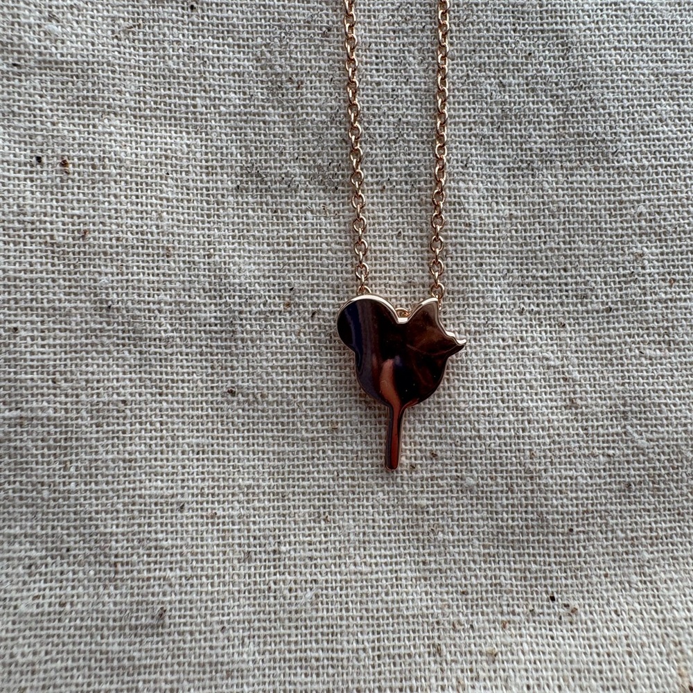 Make it Minnie Mickey Ice Cream Rose Gold Necklace🍦